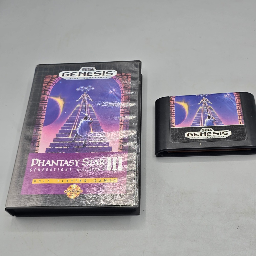 Phantasy Star III Generations of Doom Sega Genesis RPG Game with Case